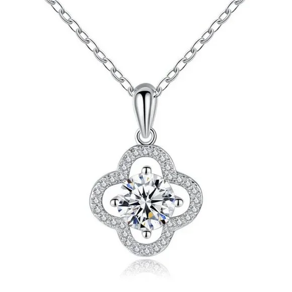 Certified 1ct. t.w. Diamond Moissanite Sunflower Necklace NEW - Picture 4 of 7
